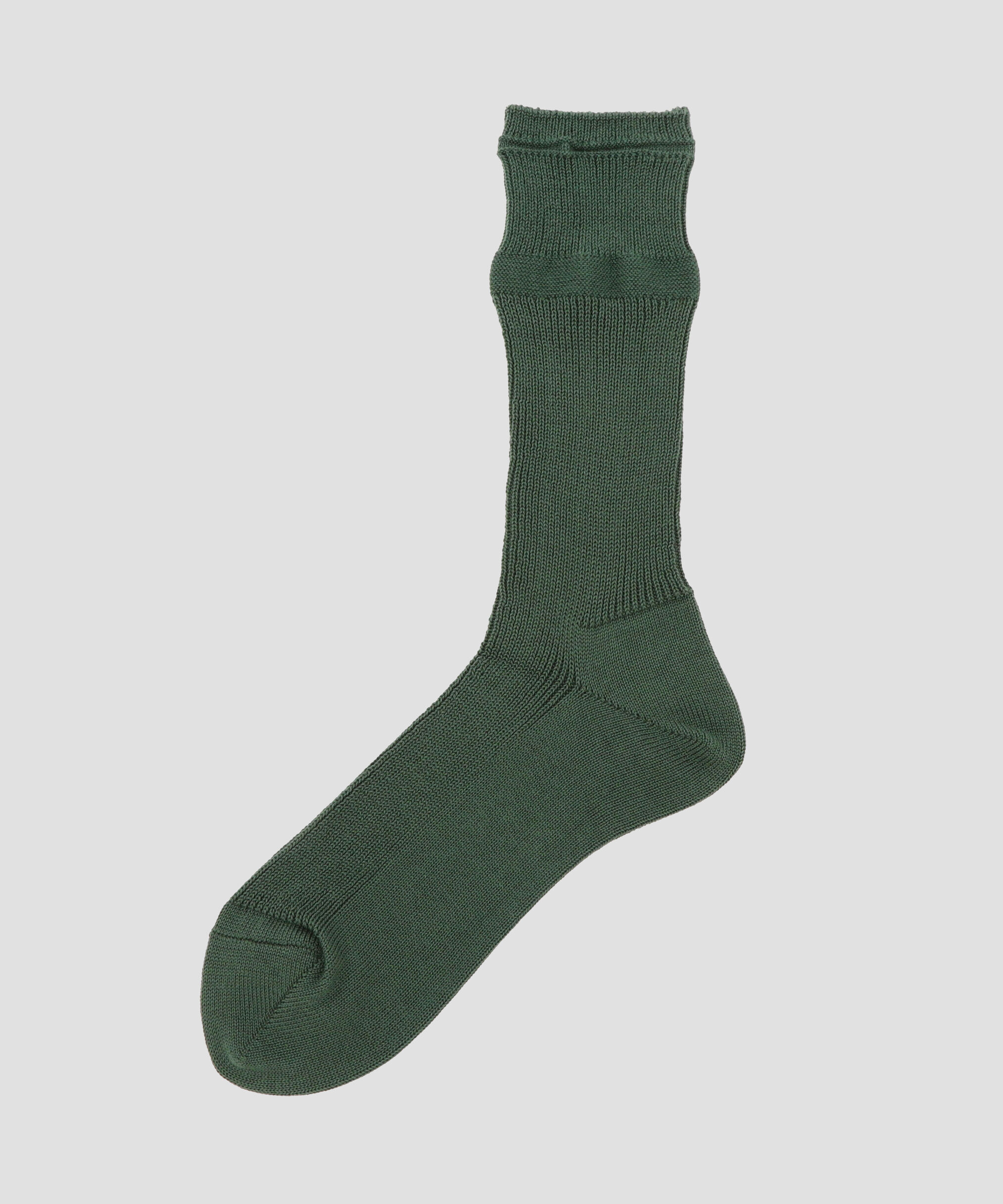 MHL.「FINE COTTON RIB SOCKS」|ソックス|GREEN