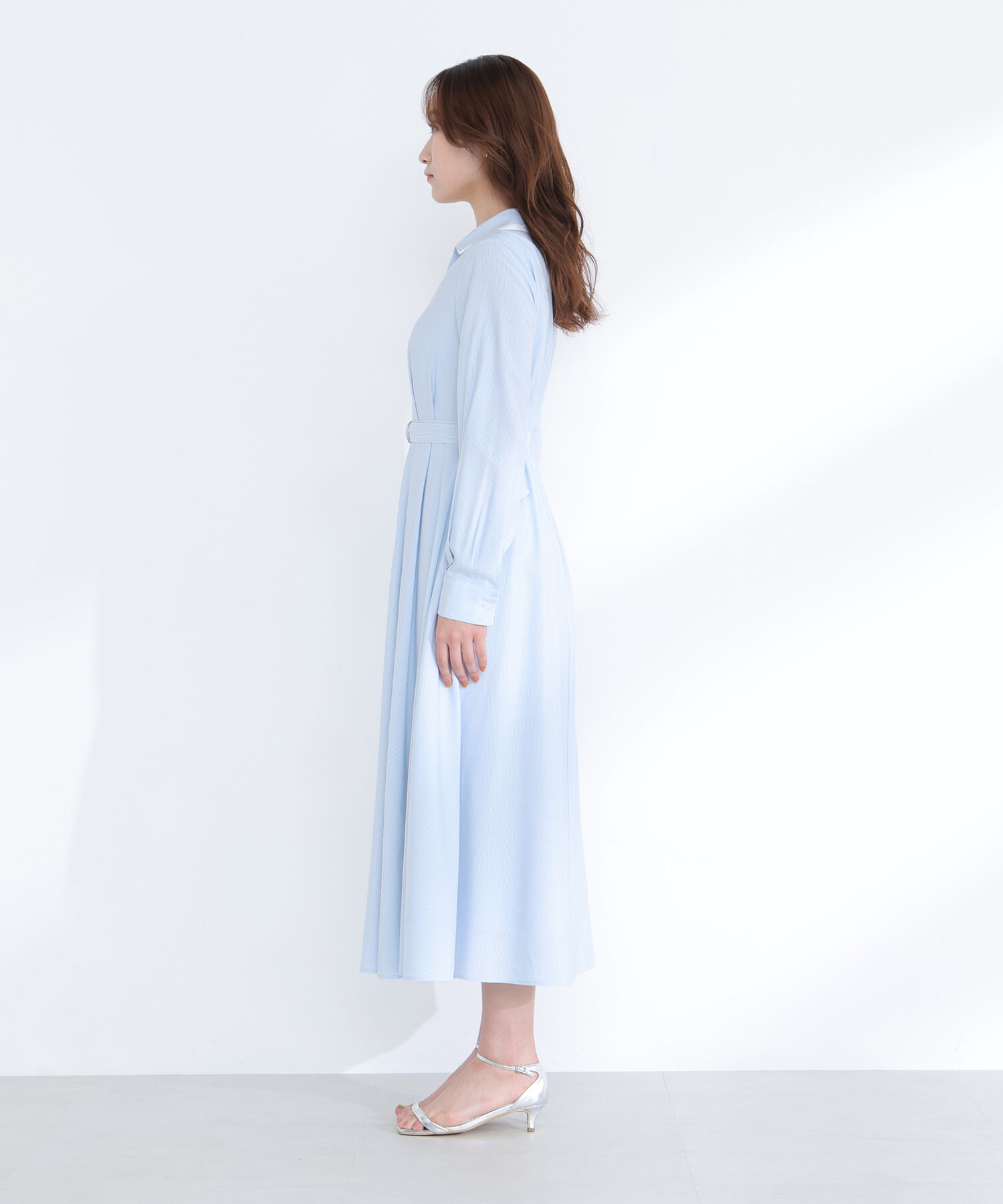  「ダブルカラーシャツワンピース」|ワンピース|