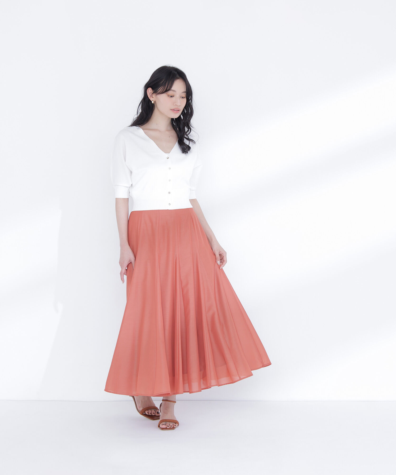  「シャイニーシアーボリュームスカート」|スカート|