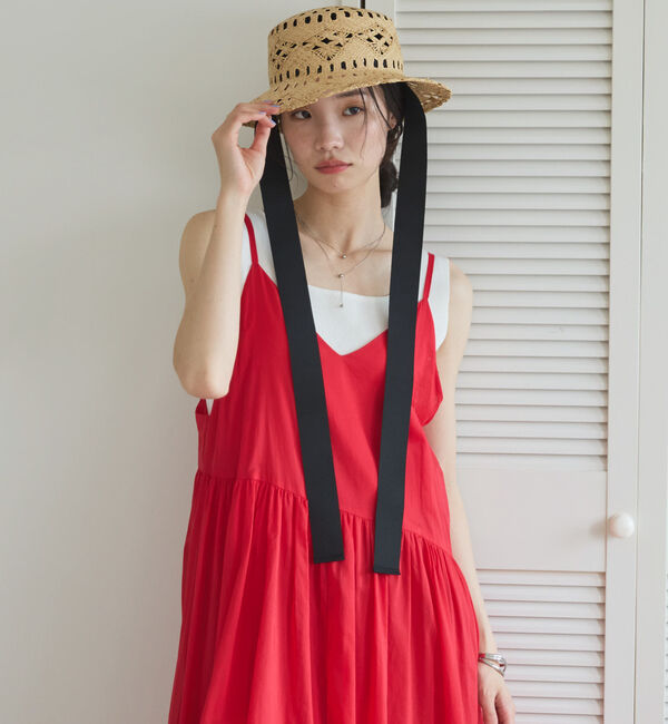 Doux archives「雑材リボン付きハット」|その他|BLACK