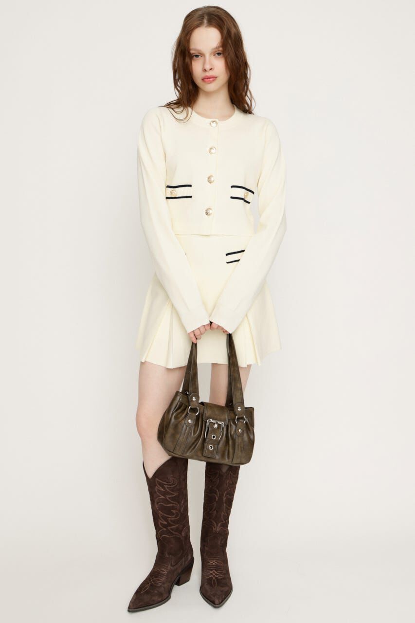 SLY「MILANO RIB BOX PLEATS ショートスカート」|スカート|
