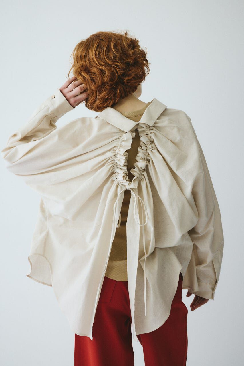 HeRIN.CYE「Back shirring shirt」|シャツ・ブラウス|