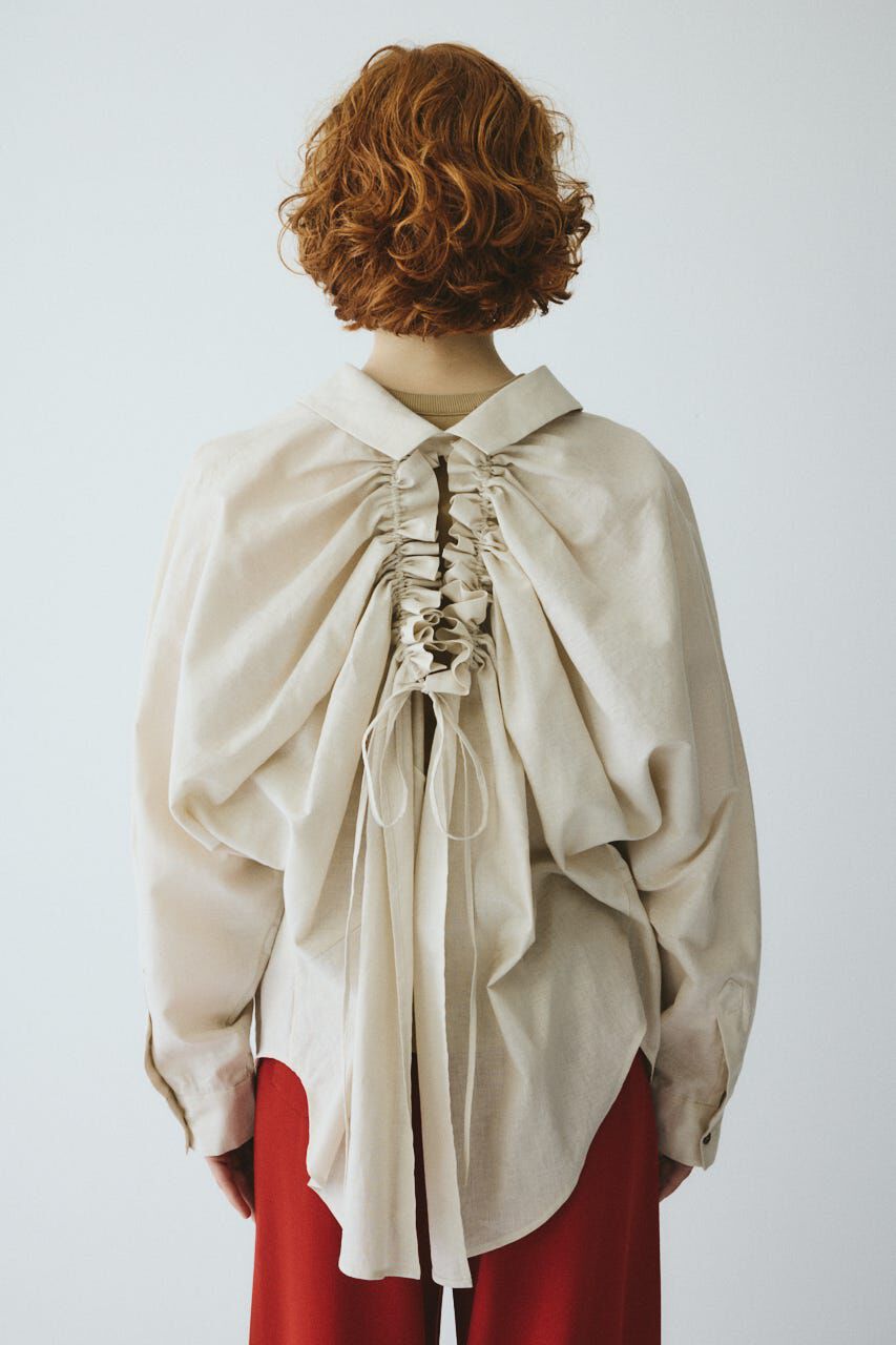 HeRIN.CYE「Back shirring shirt」|シャツ・ブラウス|