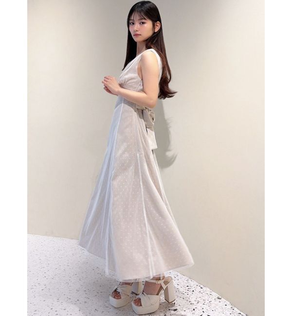 RESEXXY「ドットチュールレイヤードワンピース」|ワンピース|