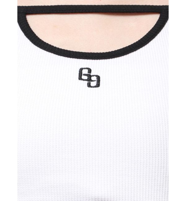 GYDA「フロントOPENテレコショートトップス」|Tシャツ・カットソー|