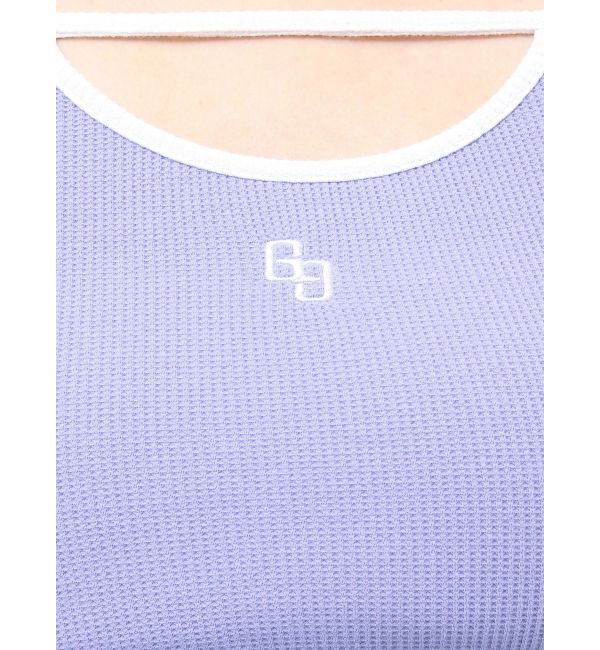 GYDA「フロントOPENテレコショートトップス」|Tシャツ・カットソー|