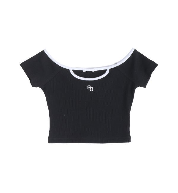GYDA「フロントOPENテレコショートトップス」|Tシャツ・カットソー|