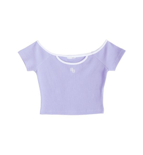 GYDA「フロントOPENテレコショートトップス」|Tシャツ・カットソー|
