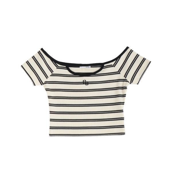 GYDA「フロントOPENテレコショートトップス」|Tシャツ・カットソー|