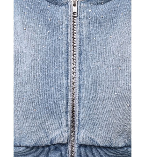 GYDA「gradation bijouカットデニムパーカー」|パーカー|