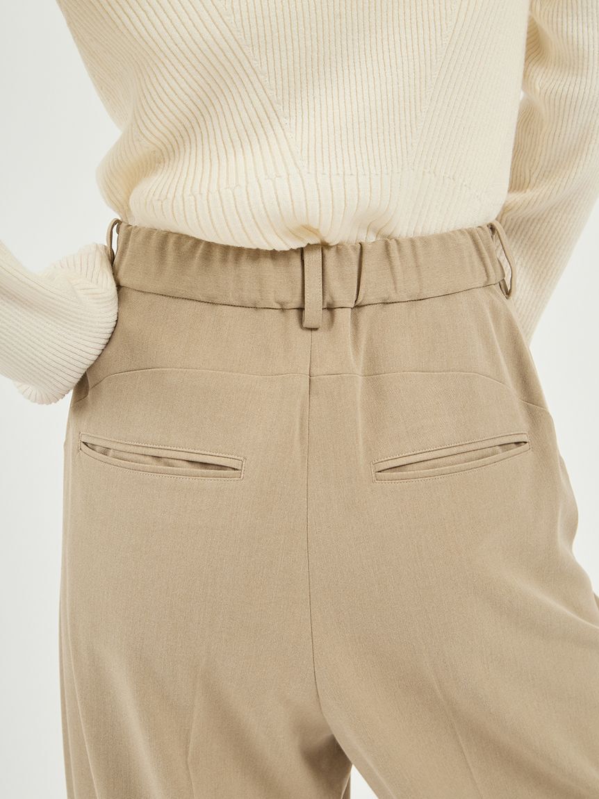 emmi atelier「【セットアップ対応】ワイドレッグタックパンツ」|チノ|