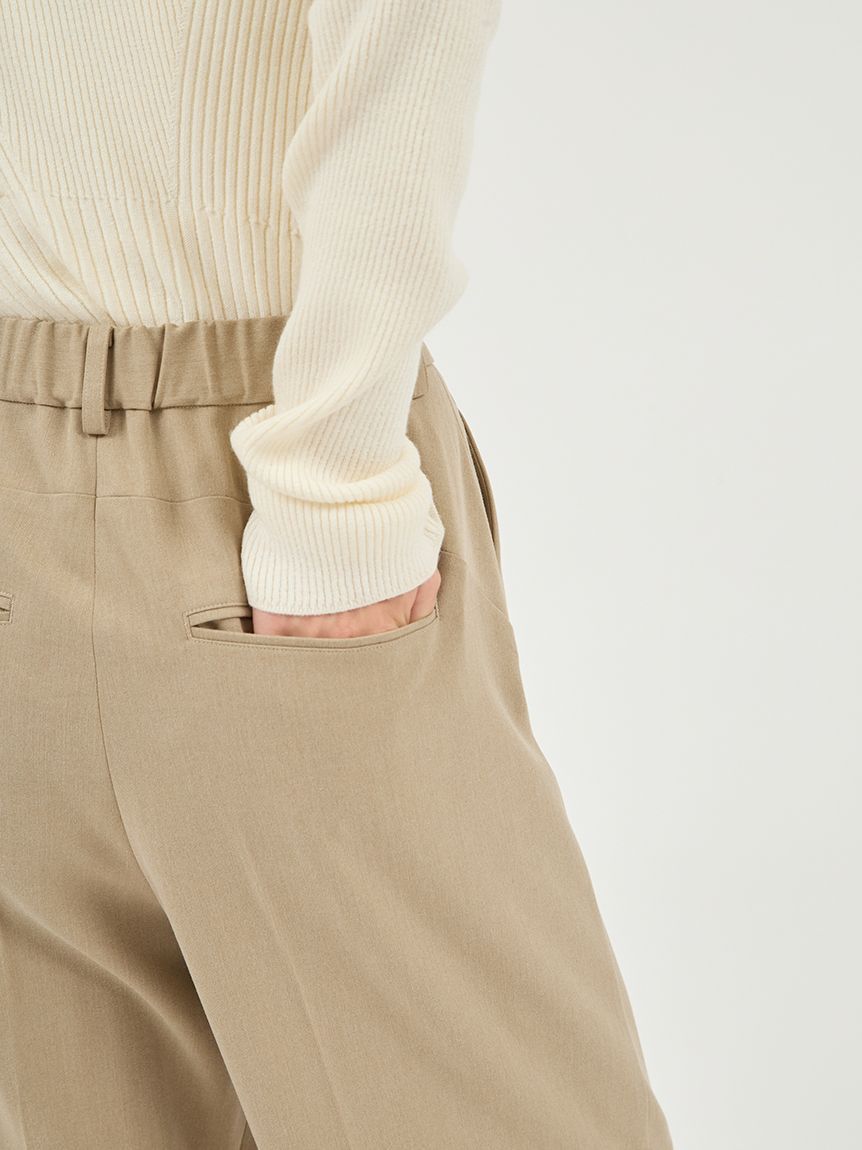 emmi atelier「【セットアップ対応】ワイドレッグタックパンツ」|チノ|