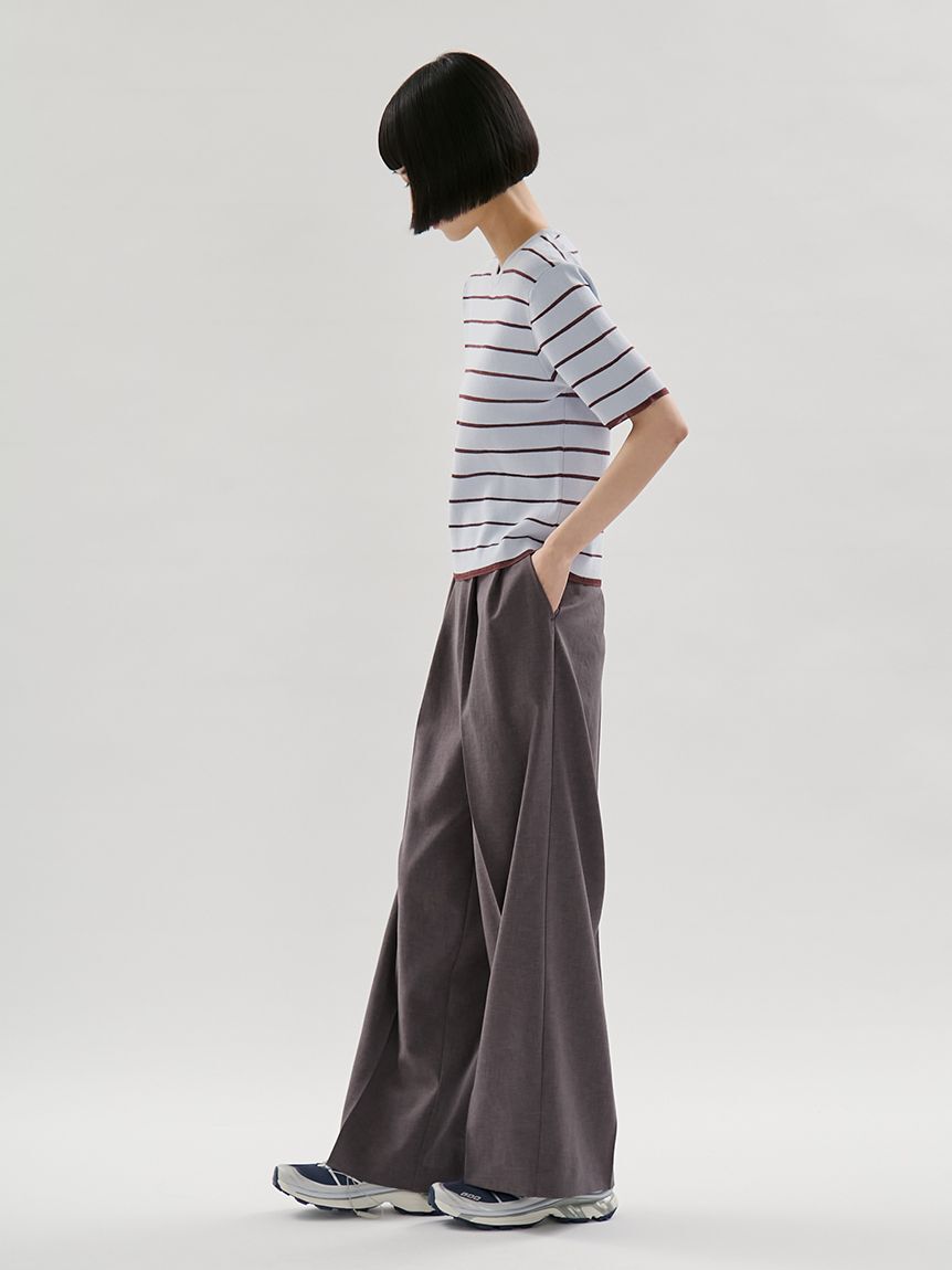 emmi atelier「2タックワイドパンツ【セットアップ対応】」|チノ|