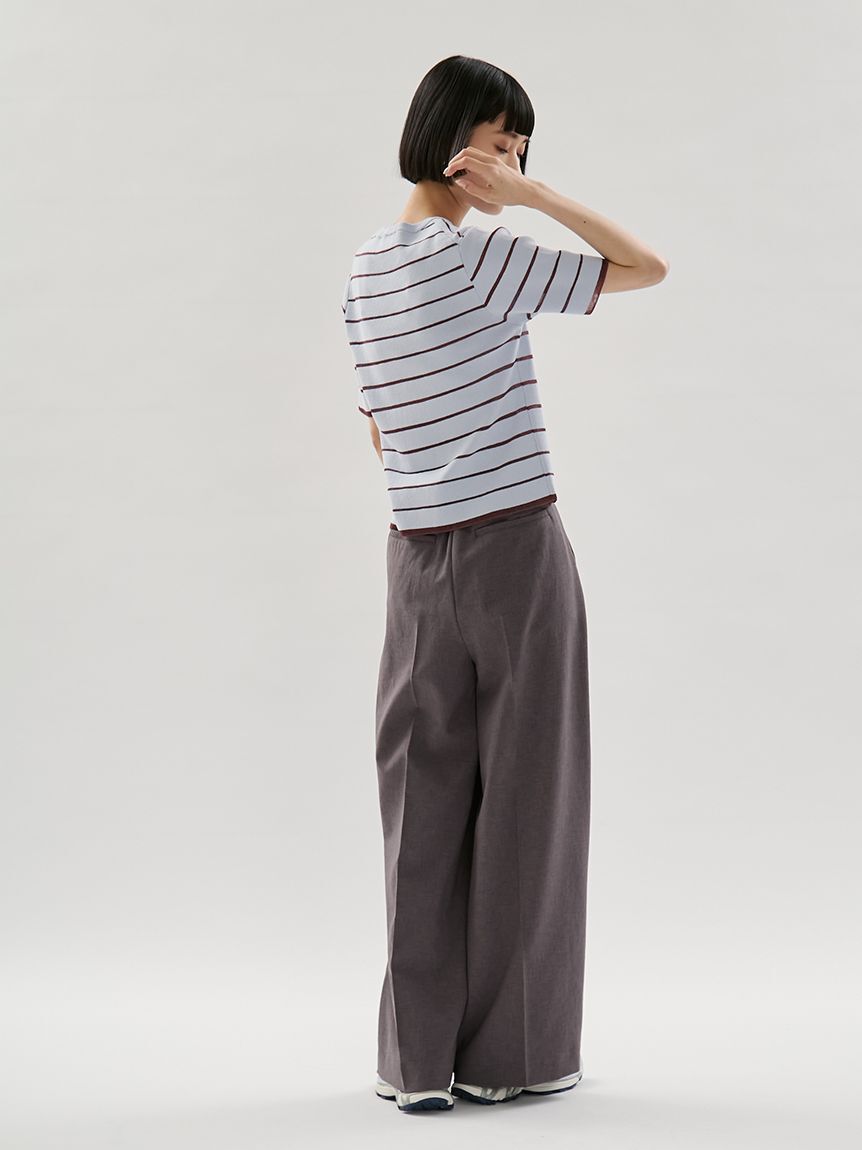 emmi atelier「2タックワイドパンツ【セットアップ対応】」|チノ|