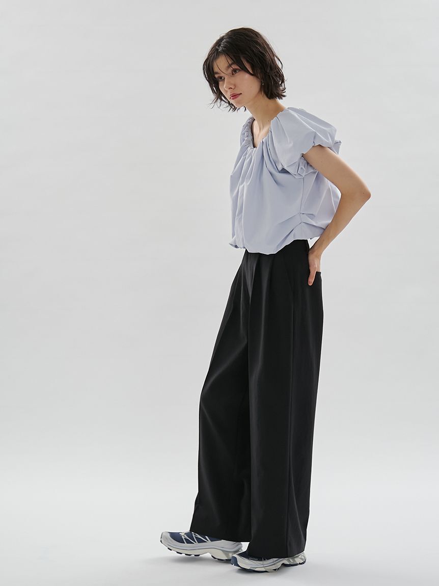 emmi atelier「2タックワイドパンツ【セットアップ対応】」|チノ|