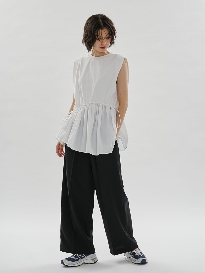 emmi atelier「2タックワイドパンツ【セットアップ対応】」|チノ|