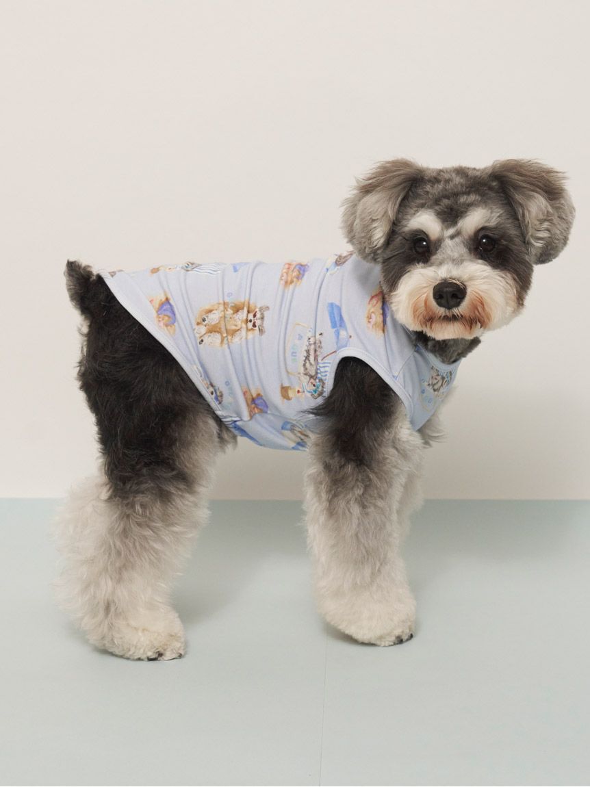  GELATO PIQUE CAT&DOG「【CAT&DOG】【接触冷感】 ビーチ シュナウザー柄Coolingプルオーバー」|その他|