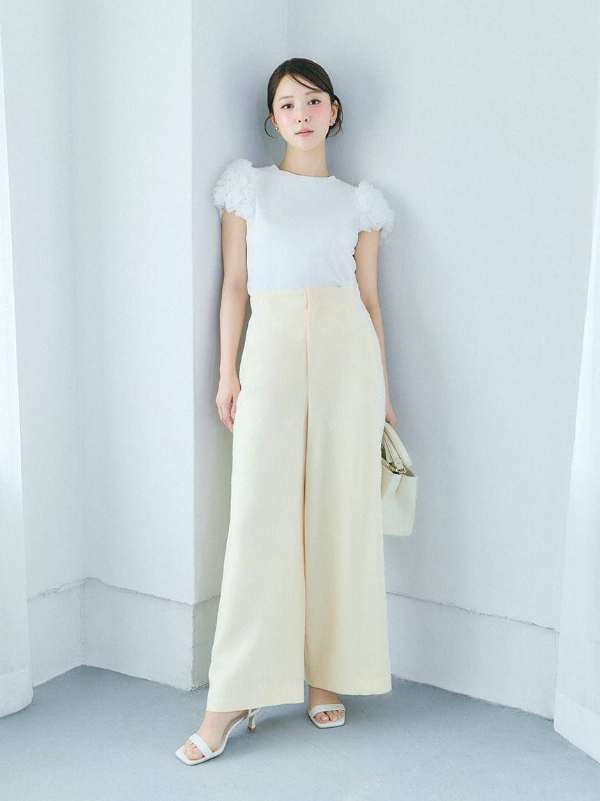 CELFORD「【洗える】チュールスリーブカットトップス」|Tシャツ・カットソー|