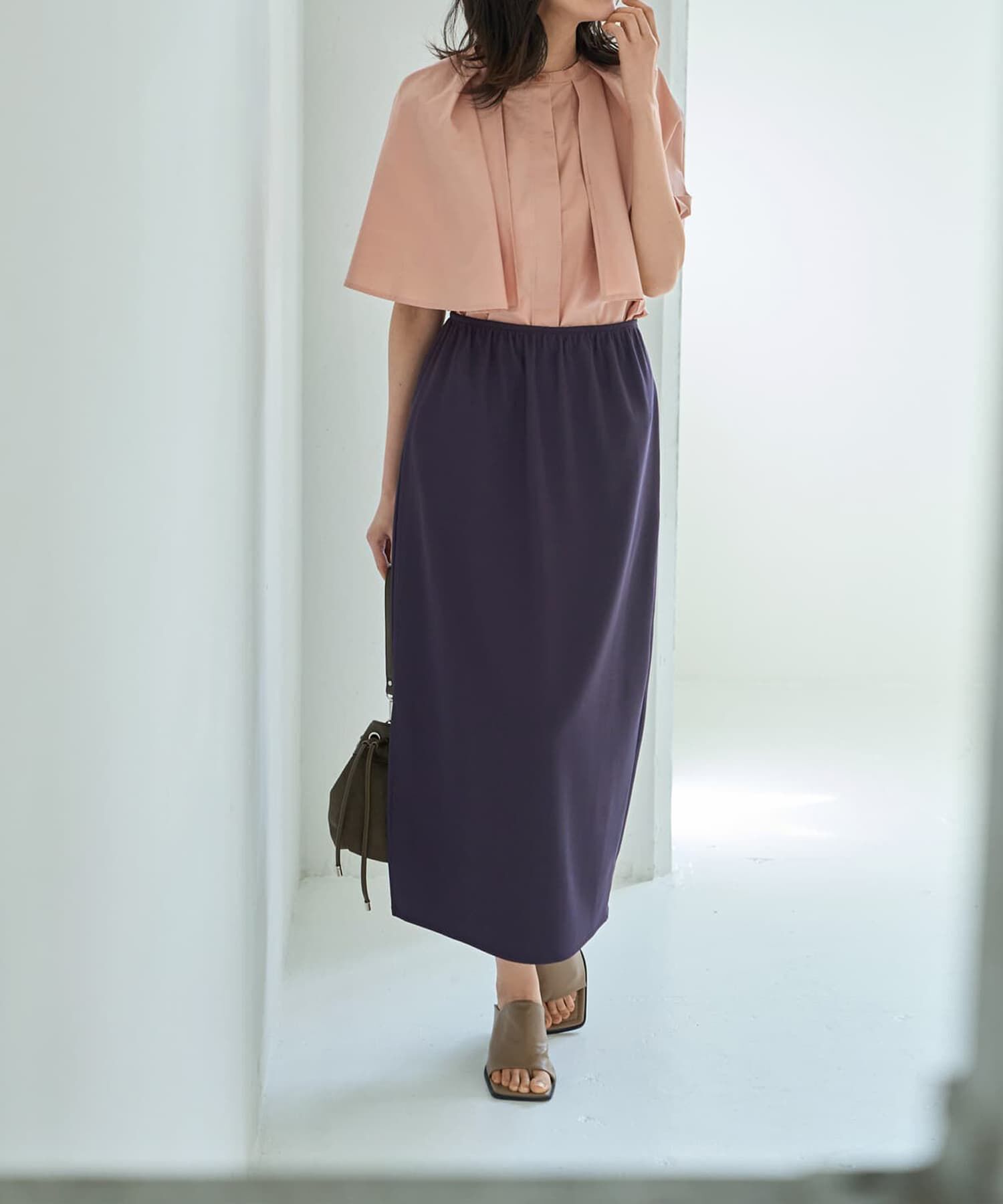 STYLE DELI「【LUXE】キラキラシアーとリブ生地のスカートセット」|スカート|