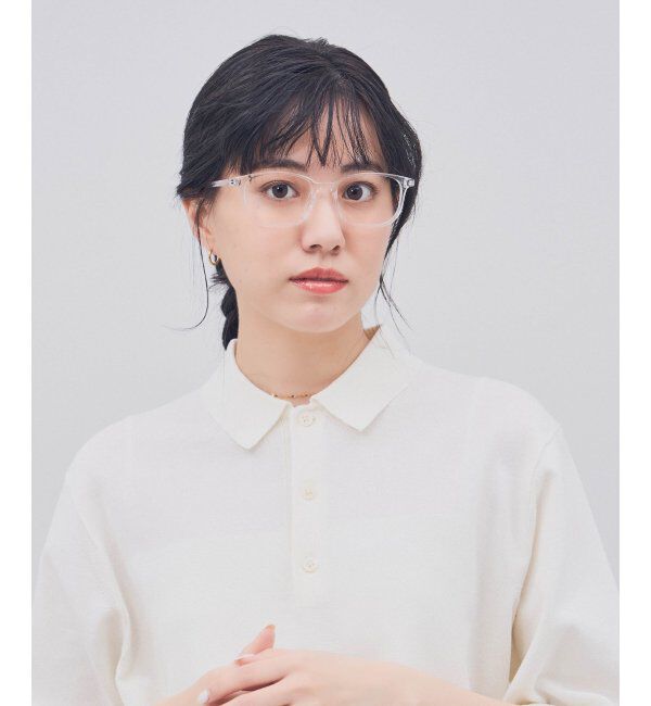  「ウェリントン型 メガネ｜クリアカラー｜伊達メガネ 度付きメガネ｜ユニセックス  レンズ交換券付」|メガネ|