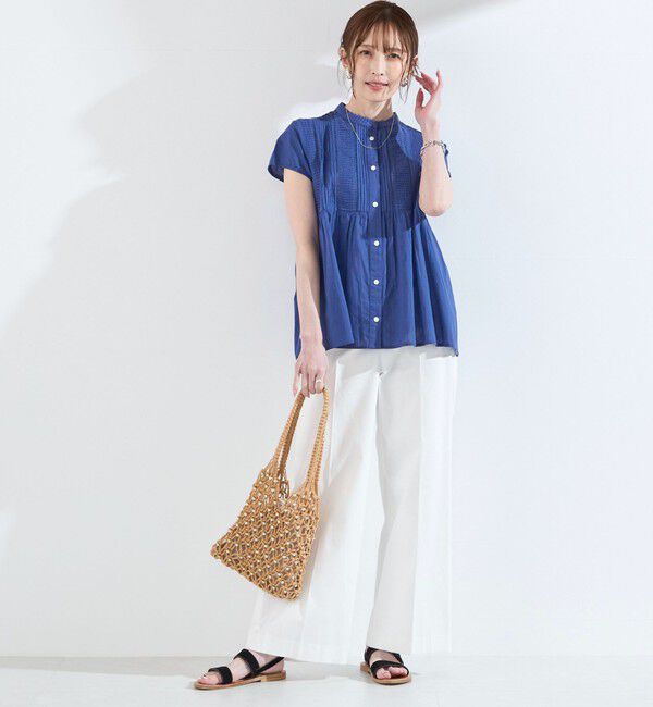 SHIPS Colors 「SHIPS Colors:〈手洗い可能〉コットン ピンタック ジョイント シャツ2◇」|シャツ・ブラウス|