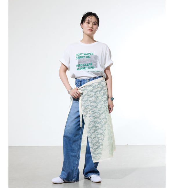 IENA「《一部店舗限定》フラワージャガード ラップスカート」|スカート|