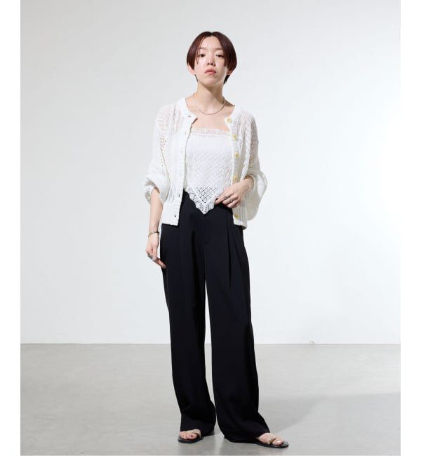 IENA「《一部カラー店舗限定》ライトツイルセミワイドパンツ」|その他|