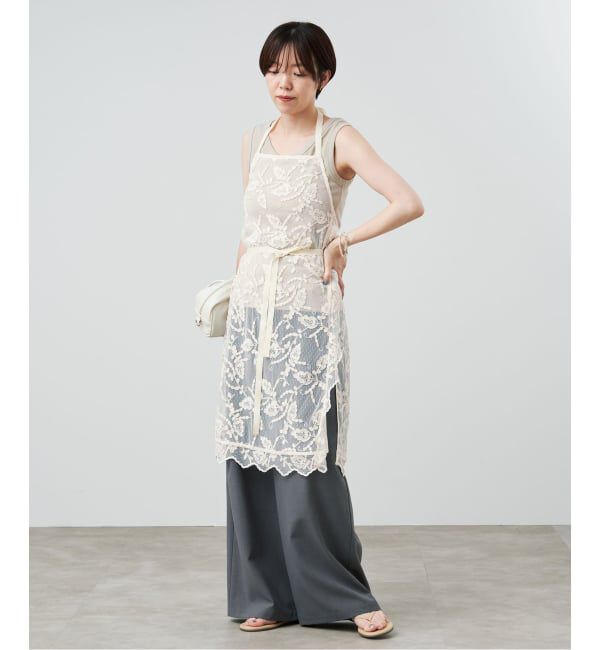 IENA「《一部店舗限定》スカラレースエプロン」|ワンピース|
