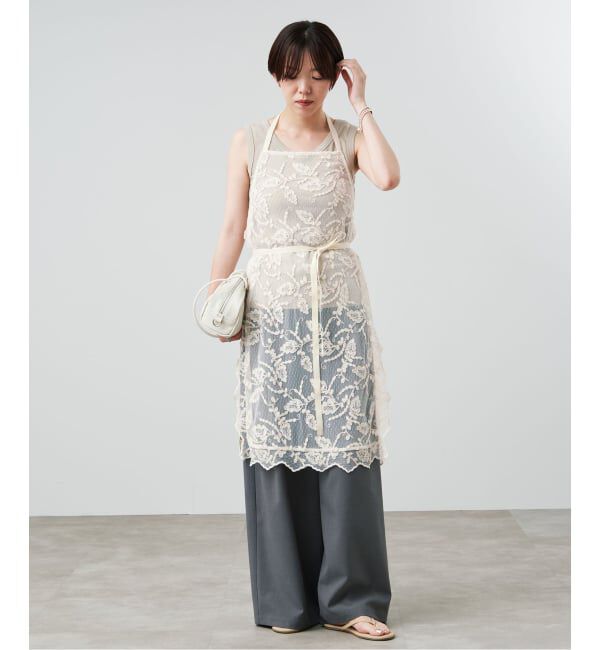 IENA「《一部店舗限定》スカラレースエプロン」|ワンピース|