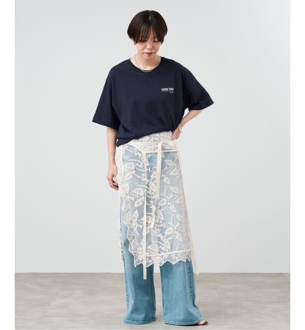 IENA「《一部店舗限定》スカラレースエプロン」|ワンピース|