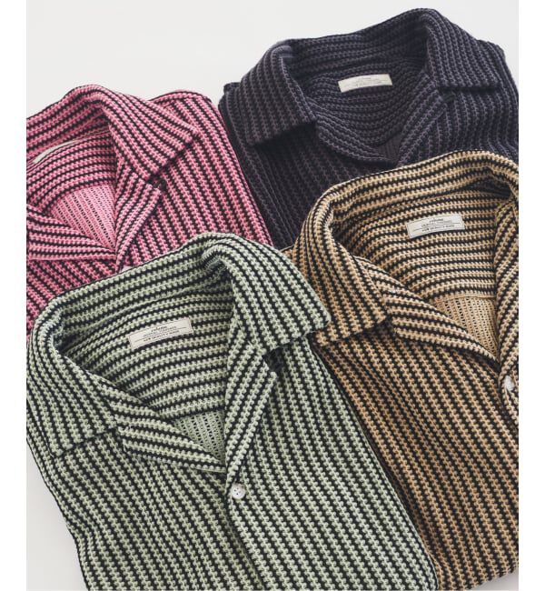 JOURNAL STANDARD relume「ストライプ カラーレース オープンカラー 半袖シャツ」|シャツ・ブラウス|