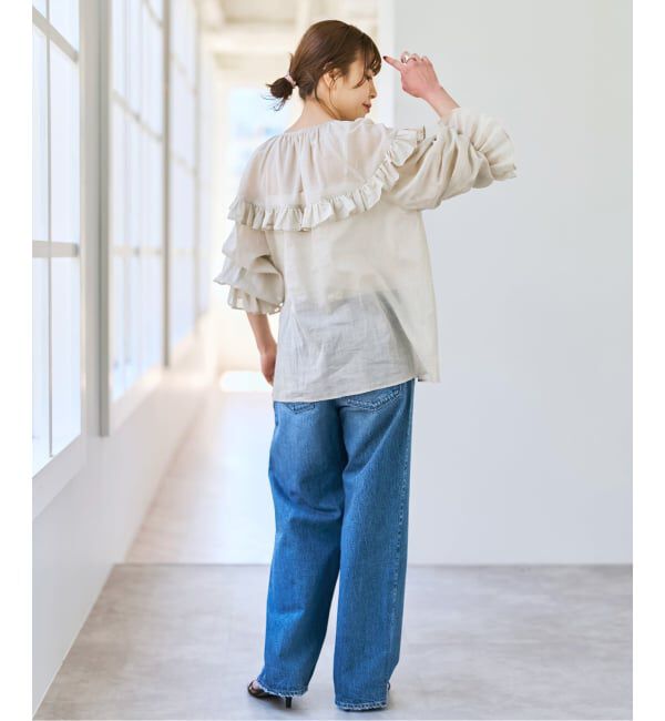 Spick and Span「コットンラミーローンフリルブラウス」|シャツ・ブラウス|