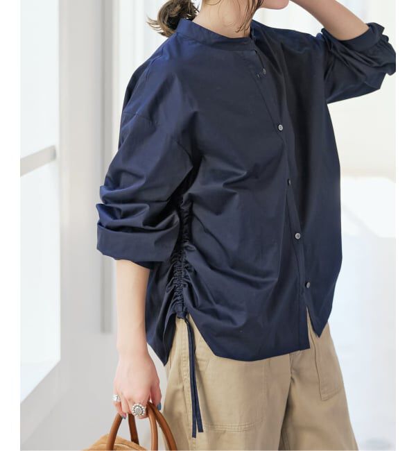 Spick and Span「サイドドロストスタンドカラーブラウス」|シャツ・ブラウス|
