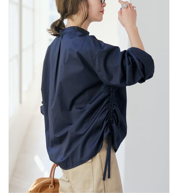 Spick and Span「サイドドロストスタンドカラーブラウス」|シャツ・ブラウス|