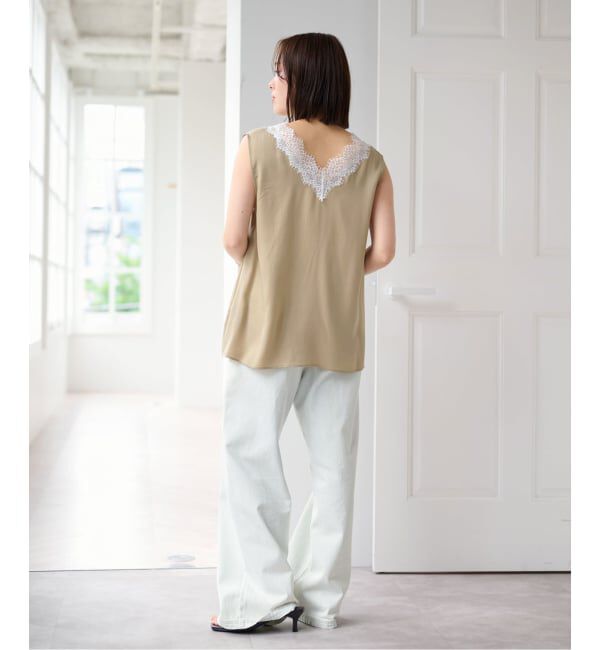 U by SPICK&SPAN「《接触冷感》ピンタックレースブラウス」|シャツ・ブラウス|