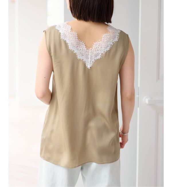 U by SPICK&SPAN「《接触冷感》ピンタックレースブラウス」|シャツ・ブラウス|