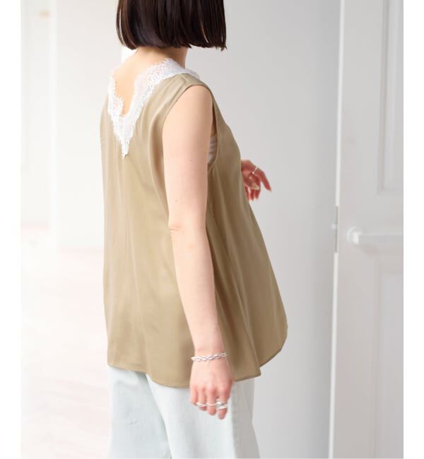 U by SPICK&SPAN「《接触冷感》ピンタックレースブラウス」|シャツ・ブラウス|