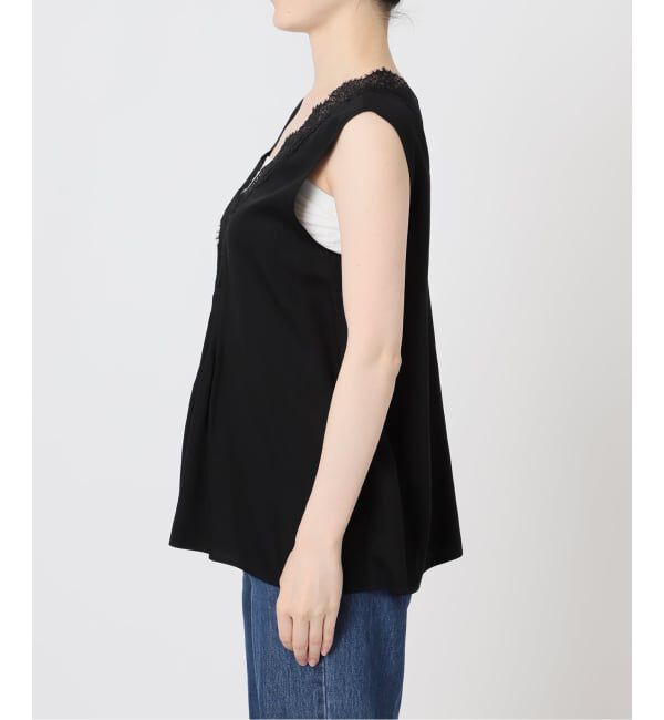 U by SPICK&SPAN「《接触冷感》ピンタックレースブラウス」|シャツ・ブラウス|