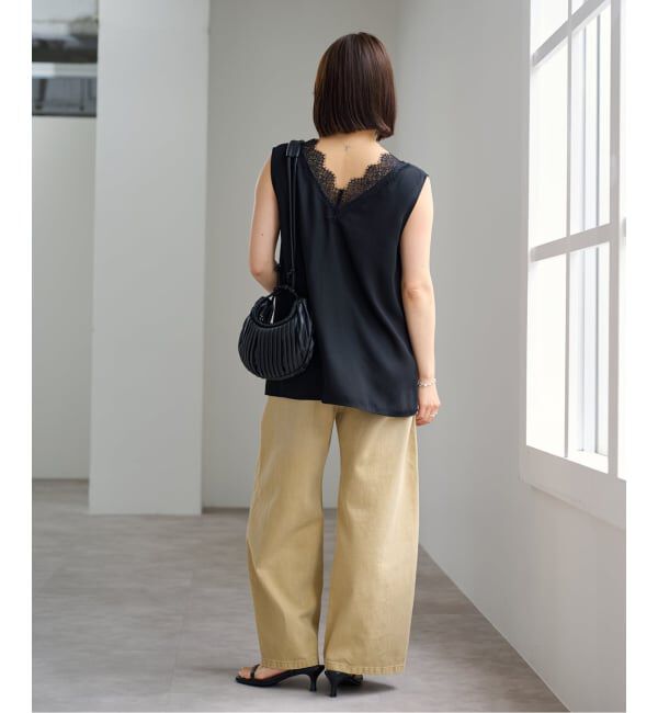 U by SPICK&SPAN「《接触冷感》ピンタックレースブラウス」|シャツ・ブラウス|