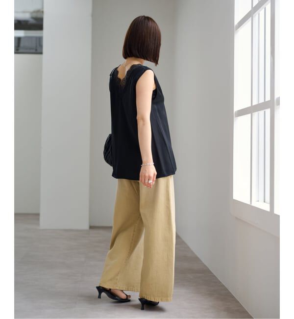 U by SPICK&SPAN「《接触冷感》ピンタックレースブラウス」|シャツ・ブラウス|