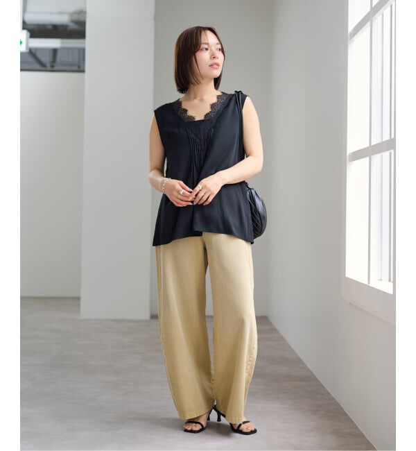 U by SPICK&SPAN「《接触冷感》ピンタックレースブラウス」|シャツ・ブラウス|