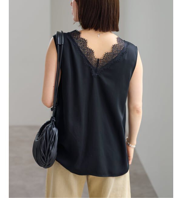 U by SPICK&SPAN「《接触冷感》ピンタックレースブラウス」|シャツ・ブラウス|