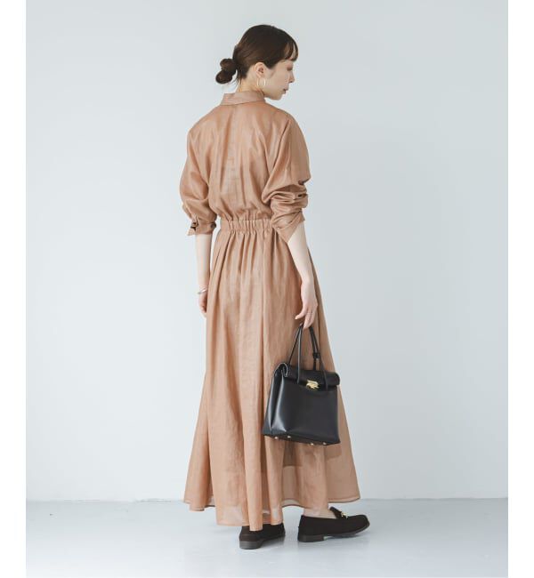 NOBLE「《予約》シアーボイルドルマンシャツワンピース」|ワンピース|