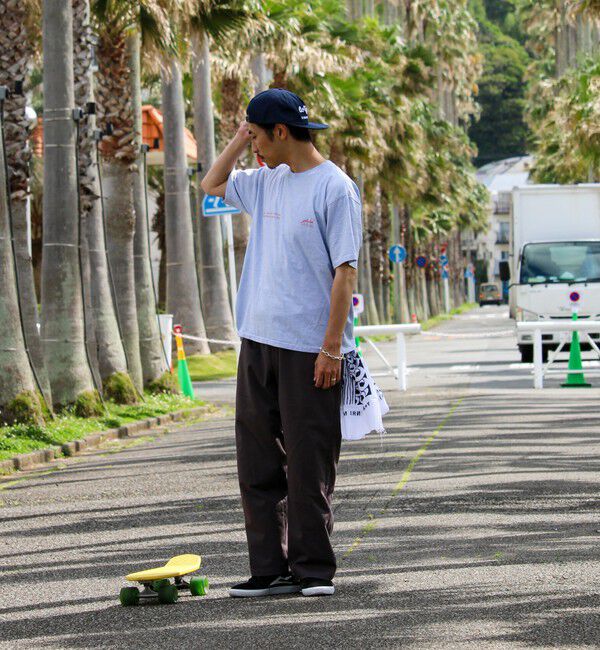 GLOSTER「杢ボディ染め 配色ロゴ クルーネックカラーＴシャツ」|Tシャツ・カットソー|