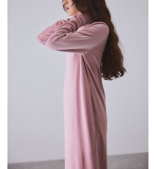 ADAM ET ROPE'「ベロア BOTANICAL DYED DRESS」|ワンピース|