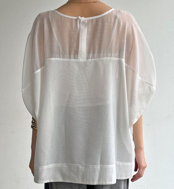  「【WEB限定】メッシュシフォントップス」|Tシャツ・カットソー|