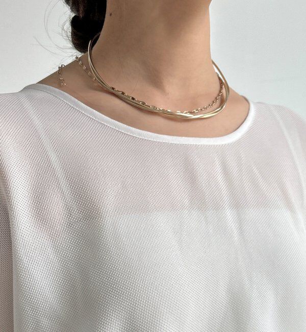  「【WEB限定】メッシュシフォントップス」|Tシャツ・カットソー|