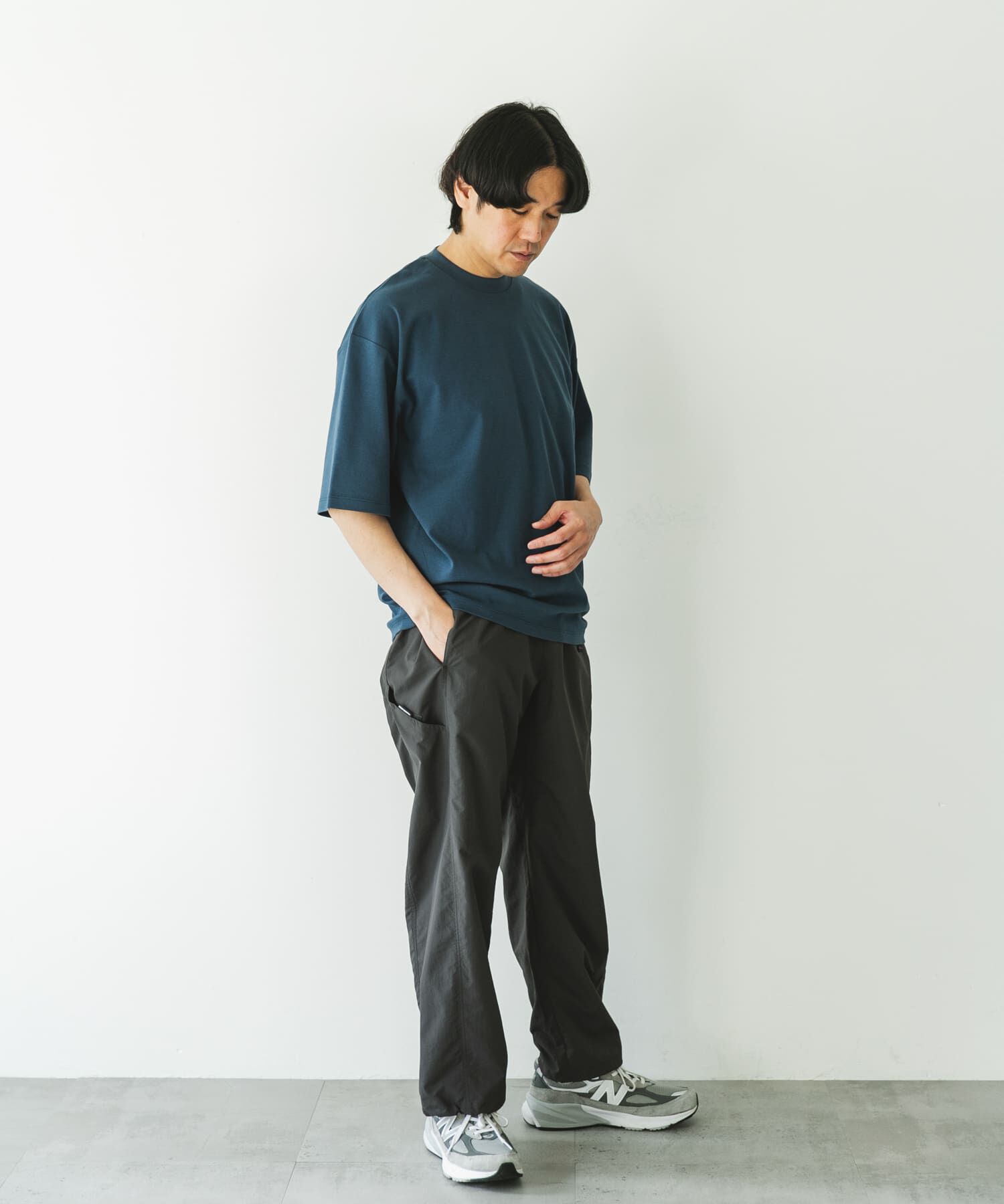 URBAN RESEARCH DOORS「『UR TECH』防汚ワイドテーパードTシャツ」|Tシャツ・カットソー|