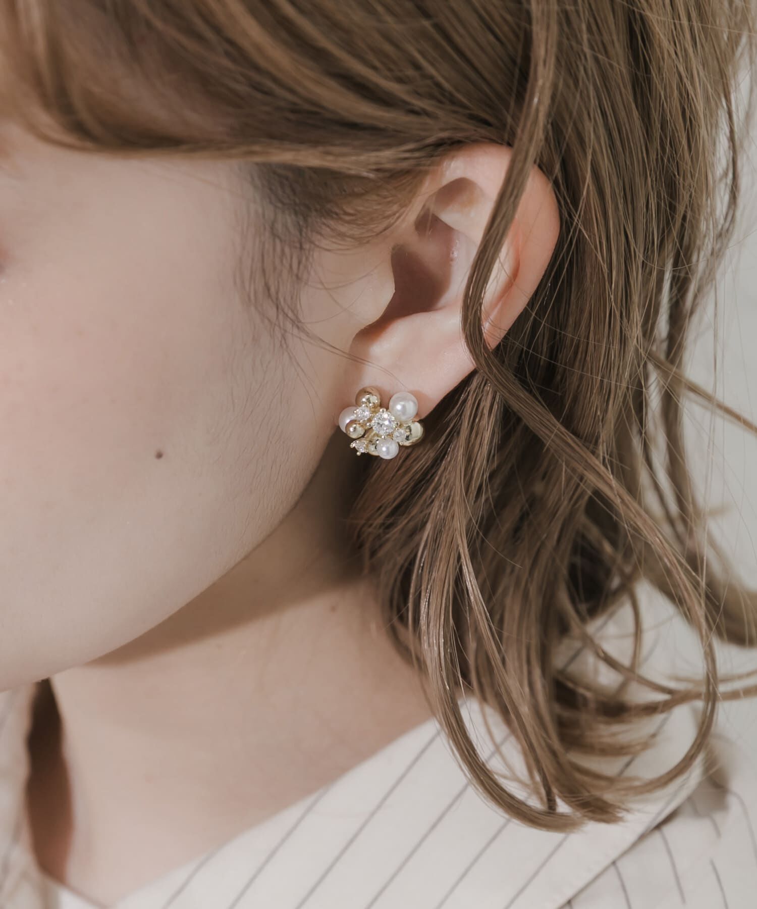 SMELLY「パールビジューピアス」|ピアス|