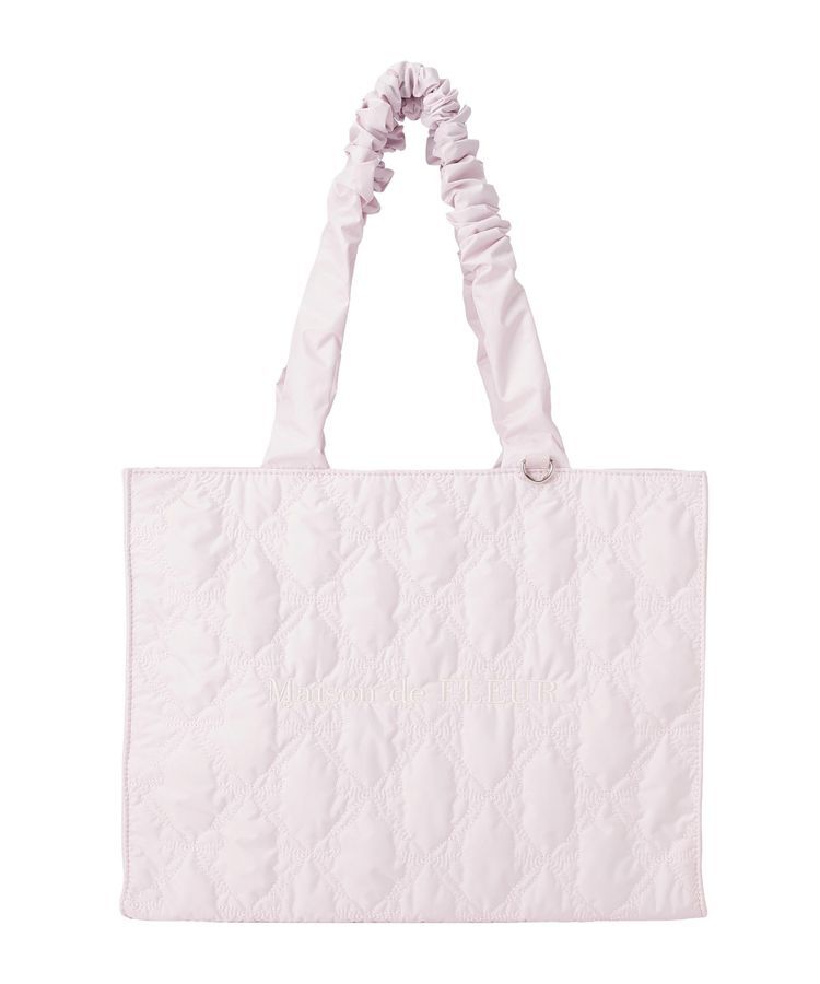Maison de FLEUR「ギャザーハンドルリボンキルティングトート」|トートバッグ|